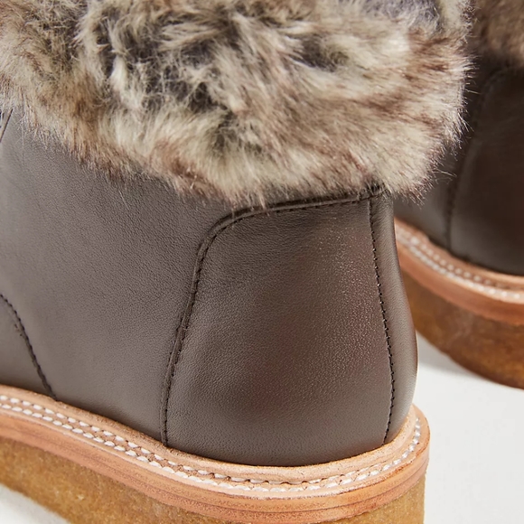 Botkier Winter Leather Lace Up Boots with Faux Fur - Picture 14 of 16